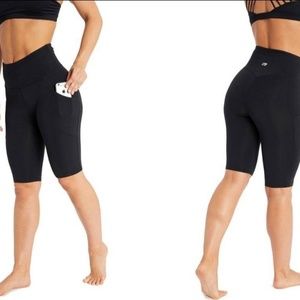 High waist tummy control Bermuda with pocket